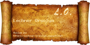 Lechner Orsolya névjegykártya